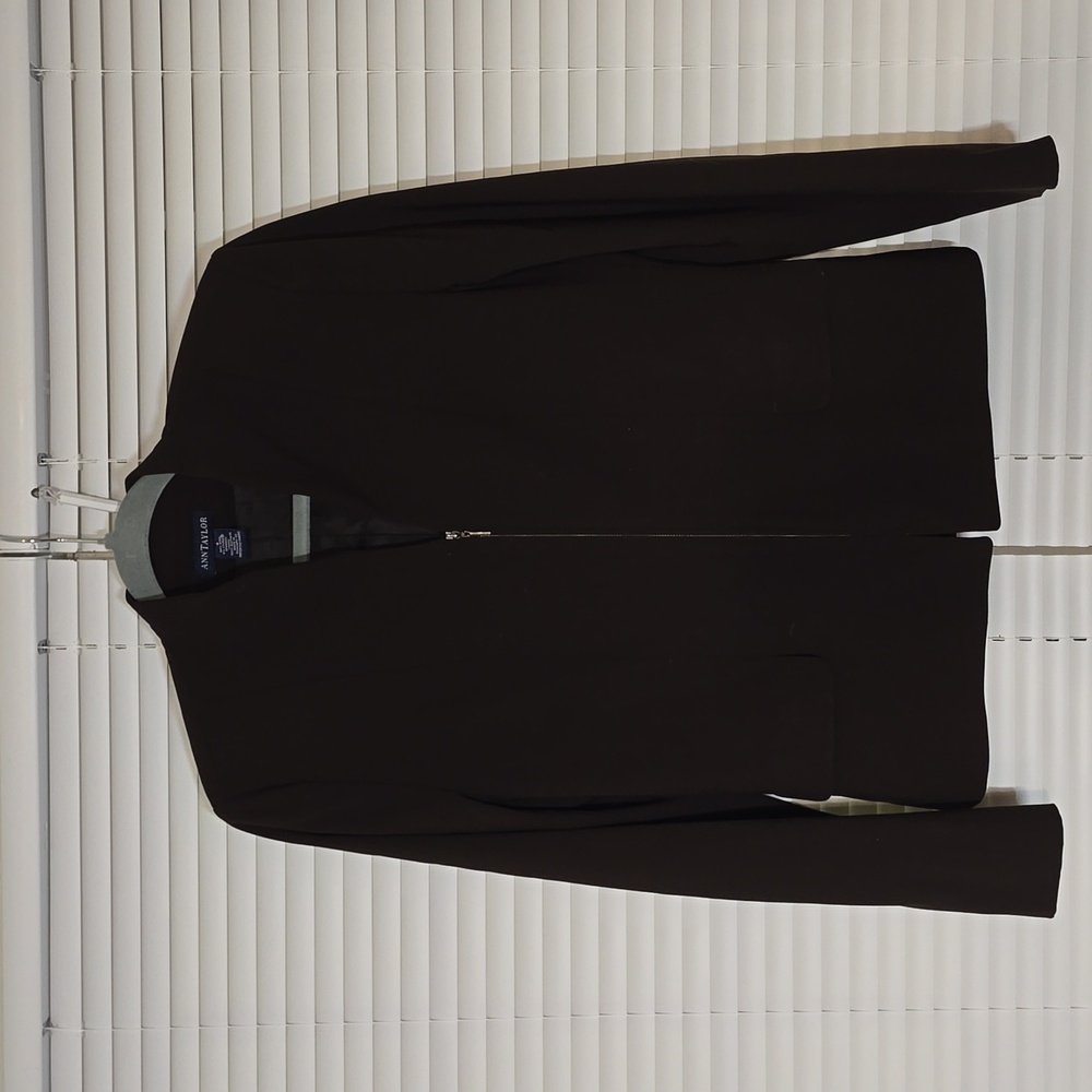 Ann Taylor Brown Wool-Blend Zip Jacket – Size 4